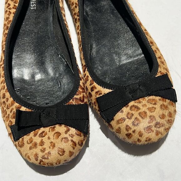 Nine West Edwin Bow Cheetah Ballet Flats B63 - Picture 2 of 8